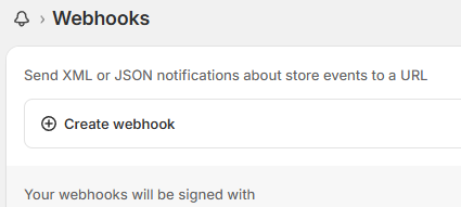 Shopify Webhooks